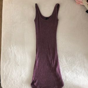 Purple mini bodycon dress